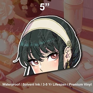 Calcomanía de vinilo impermeable Yor Forger Spy Waifu anime ventana coche peeker - Imagen 1 de 2