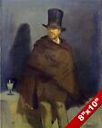 THE ABSINTHE WORMWOOD DRINKER 1800’S MAN TOP HAT PAINTING ART REAL CANVAS PRINT