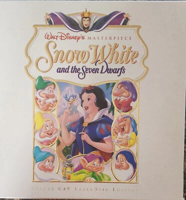 SNOW WHITE & THE SEVEN DWARFS CAV 3 Laserdiscs Box Set w/ Lithographs & Book - Image 1 of 4