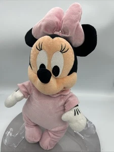 Disney Parks Babies Baby Minnie Mouse Pink Outfit 12" Plush Stuffed Animal Lovey - Picture 1 of 4