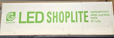 CASE LOT 24pc Greenlite Shoplite Shop Lights 14w LED 30” 1500 Lumen 4000K NEW - Image 1 of 2