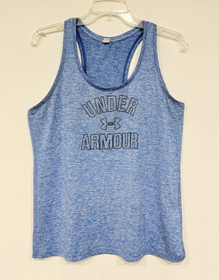 Under Armour Women's Tech Tank Size Large Blue Racerback Scoop Neck Top 1298815 - Image 1 of 4
