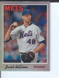 Jacob DeGrom  2019 Topps Heritage Chrome Refractor ( #ed / 570 ). - Picture 1 of 1