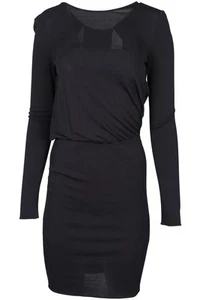EMILIO PUCCI BLACK SILK MINI DRESS IT 40 UK 8 - Picture 1 of 4