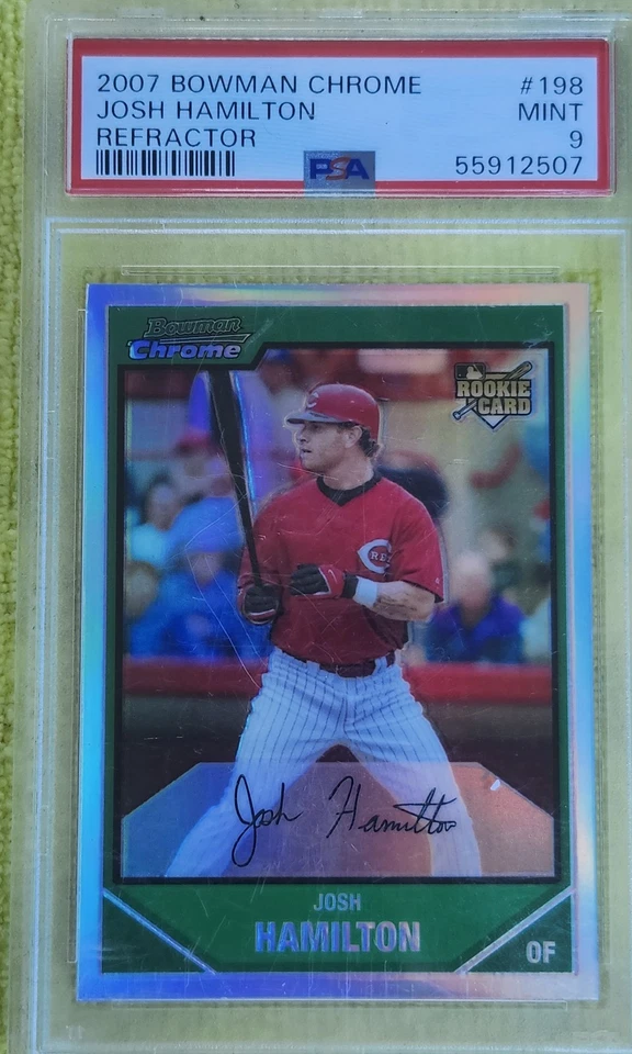 2007 Bowman Chrome — Джош Гамильтон No198 переливающаяся карточка - Изображение 1 из 2