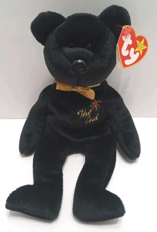 Ty Beanie Baby "THE END" Bear 1999 NEW with RARE Flat Tush Tag Errors  - Image 1 of 4