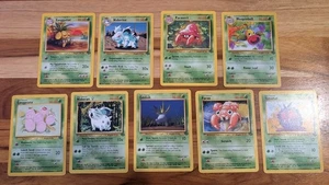 Vintage Pokémon Card Lot - 9 Grass-Type Jungle & Base Set Era - WOTC - Picture 1 of 6
