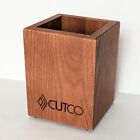 Cutco Wood Utensil Holder Caddy 4" x 4" x 5.25" Organizer Kitchen Counter 