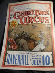 1800'S THE FAMOUS GENTRY BROS. CIRCUS MAGAZINE NO. 1 EDITION - BBA42 - Picture 1 of 12