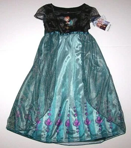 Disney Princess Frozen Anna Fantasy Nightgown Pajamas Costume Dress New Nwt Girl - Picture 1 of 5