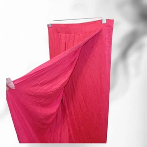 New “Green Envelope LA” size Small Long Pink  Faux Wrap Skirt Tulip hem - Picture 1 of 5