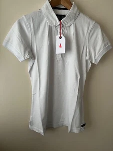 Musto Top Size 10 New White Short Sleeve Fitted Polo Casual - Picture 1 of 12