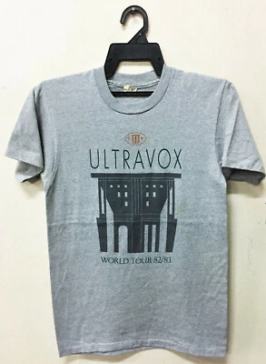 VINTAGE 1982 ULTRAVOX POST PUNK ROCK NEW WAVE TOUR CONCERT T-SHIRT MIDGE URE - Image 1 of 2