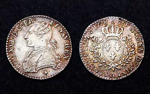 1/10 Écu 1778 A, Aux Buste Habillé. Louis XVI. Argent. SPL. Cote SUP: 250-300€ - Picture 1 of 1