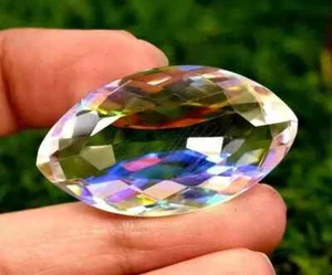 Natural Brazilian Marquise Cut Mystic Quartz 50.05 Ct Rainbow Color Gemstone - Picture 1 of 7