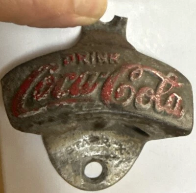 VINTAGE ORIGINAL 30s 40s Coca Cola Bottle Opener STARR X Brown Co Antique PATINA - Image 1 of 4