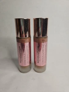 [2 Pack] Makeup Revolution Conceal & Define Full Coverage Foundation F12.5 - Picture 1 of 4