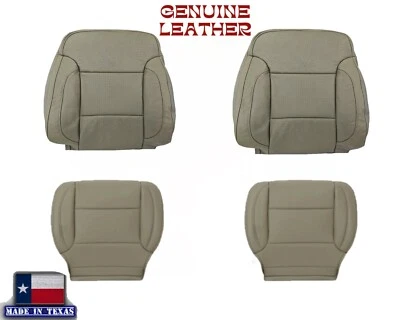 Fundas de asiento delanteras de cuero 2014 2015 2016 2017 2018 2019 para Chevy Silverado - bronceado Foto 1 de 4
