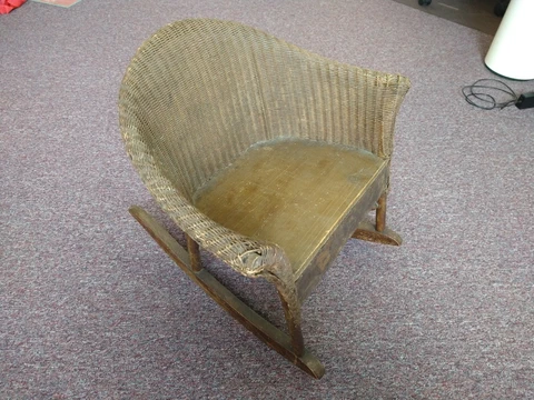 Antique Child Wicker Rocking Chair ~ Late 1800s ~ Family Heirloom Cover