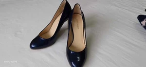 Nine West Ladies Navy Blue Stiletto Shoes Patent Leather High Heels - Picture 1 of 7