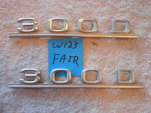 Mercedes Benz W123 300D 300 D Trunk Emblem Diesel FAIR condition boot script - Picture 1 of 12