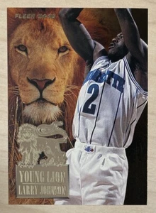 LARRY JOHNSON - 1994-95 Fleer YOUNG LIONS Insert #3 - CHARLOTTE HORNETS - Picture 1 of 2