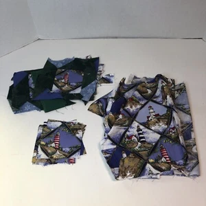 Lighthouse Squares Quilt Block Leftovers Timeless Treasures - Picture 1 of 7