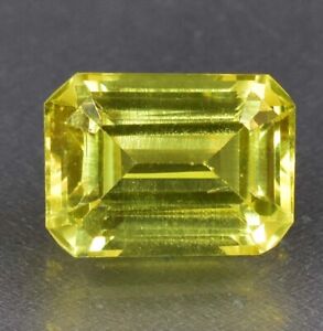 Flawless 5.35 Natural Yellow Sapphire Radiant Cut Loose Gemstone (GIT) Certified