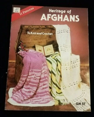 1984 Heritage of Afghans to Knit and Crochet Booklet GM-57 11 Patterns - Image 1 of 4