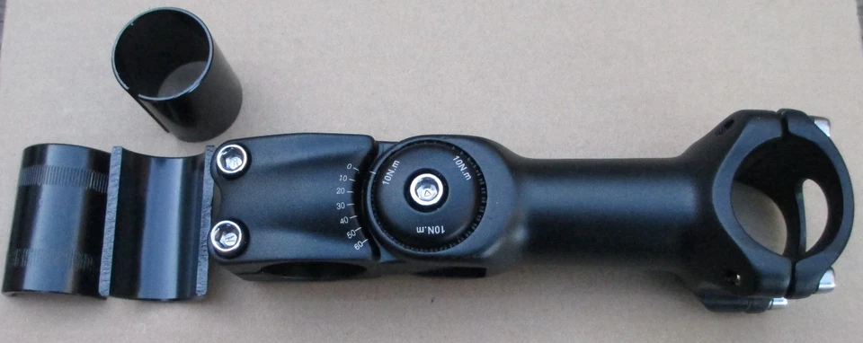 Adjustable Stem 1 1/8 125mm Multi Fit 31.8 w/shim 25.4  Threadless Sunlite  - Image 1 of 1