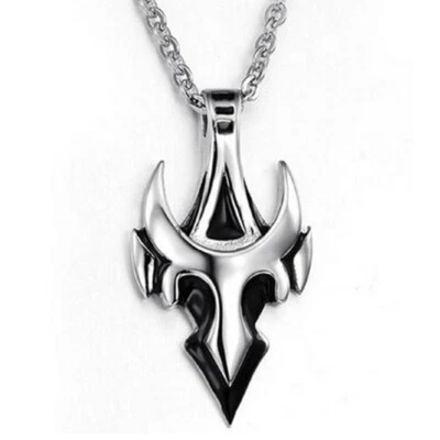 Colar pingente pingente pingente fantasia cruz chamas masculino corrente punk rock gótico - Imagem 1 de 4