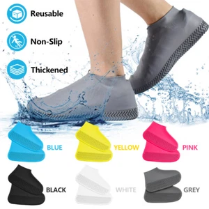 Anti-Rutsch Silikon Wiederverwendbar Regen Schuhüberzieher Wasserdicht Schuhe Abdeckung Schutz - Bild 1 von 20