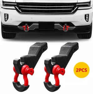 For 2019-2023 Chevy Silverado 1500 Front Tow Hook Mount Bracket D-Ring Shackles - Bild 1 von 6