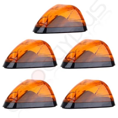 5x Amber Cab Roof Running Marker Lights + Base For Ford F-250 F-350 Super Duty - Изображение 1 из 4