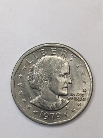 1979 Susan B Anthony D Teardrop wide rim Reverse Variety Error 1$ Coin Cover