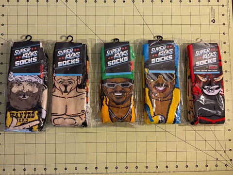 5 Pro Wrestling Crate Super Kicks Socks Foley, Eddie, Lucha Bros, Godfather Koko Cover