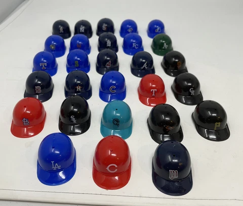 Vintage Mini Baseball Helmets Lot of 28 Vending Gumball MLB Cover