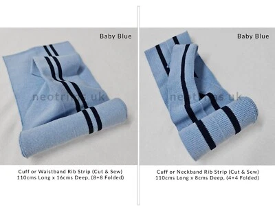 Cintura de punto acanalado puño y cuello ribete ondulaciones para sudadera con capucha y ribete de renovación Foto 1 de 4