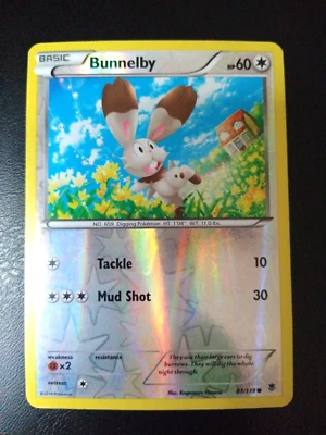 MINT Pokemon TCG Bunnelby Phantom Forces 87/119 Regular Common Card - Image 1 of 2