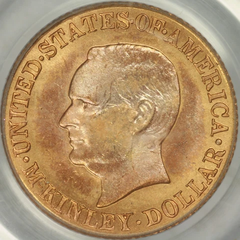 1916 McKinley Commem G$1 PCGS MS65 Cover