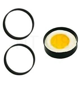6 × EGG MOULD RINGS ROUND METAL KITCHEN FRIED EGGS BREAKFAST OMELETTE CHEF AID - Picture 1 of 1