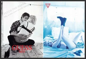 Guess Drew Barrymore 1990er Jahre Druckanzeige 1993 (1 Stück vorne & hinten) Beine - Bild 1 von 1