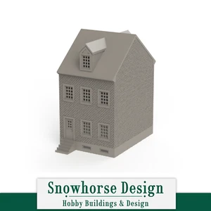 Brick Rowhouse 1 | Small Urban Collection (HO Scale 1:87) - Picture 1 of 6