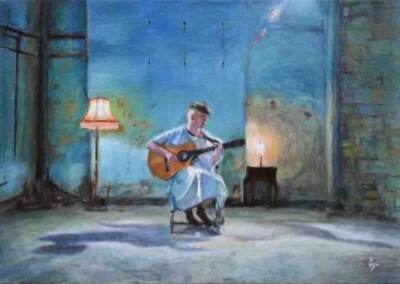 arte impressão giclée de Ren realizando Hi Ren, alta resolução excelente qualidade - Imagem 1 de 4