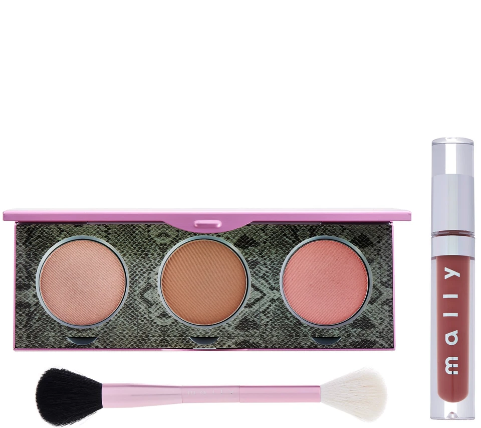 Mally's Signature Glow Face & Lip 3-piece Collection- BNIB- Retail Value $99.00 - Image 1 of 1