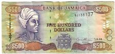 Jamaica 500 Dollars 1994 VF "Brown"