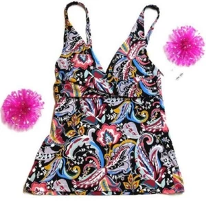 Liz Claiborne Under Bust Wrap Tankini SMALL (5858) - Picture 1 of 3