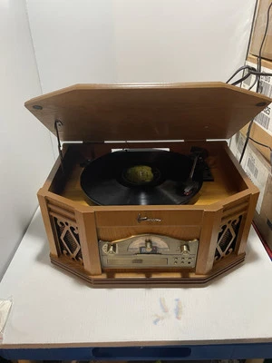 Emerson NR303TT Mini Stereo System, Turntable, AM/FM, CD, Cassette Works   - Image 1 of 4