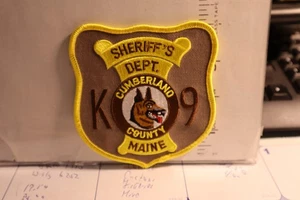 police patch    CUMBERLAND COUNTY SHERIFF K9  MAINE - Picture 1 of 1