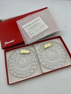 Posavasos de baccarat vino 2 piezas en caja nunca usados patrón de gotas de agua Foto 1 de 4